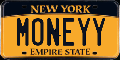 NY license plate MONEYY