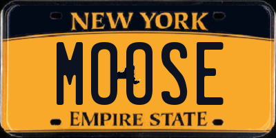 NY license plate MOOSE