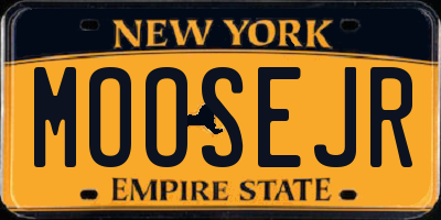 NY license plate MOOSEJR