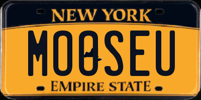 NY license plate MOOSEU