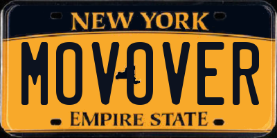 NY license plate MOVOVER