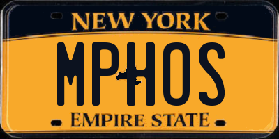 NY license plate MPHOS