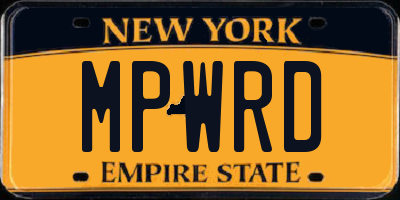 NY license plate MPWRD