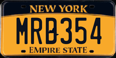 NY license plate MRD354