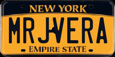 NY license plate MRJVERA