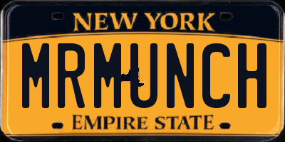 NY license plate MRMUNCH