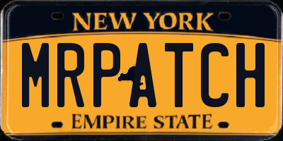 NY license plate MRPATCH