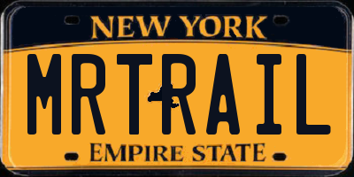 NY license plate MRTRAIL