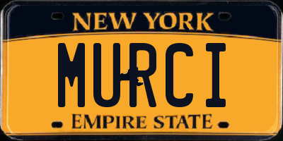 NY license plate MURCI