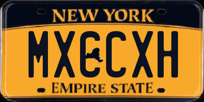 NY license plate MXCCXH