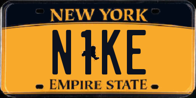 NY license plate N1KE