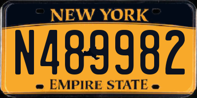 NY license plate N489982