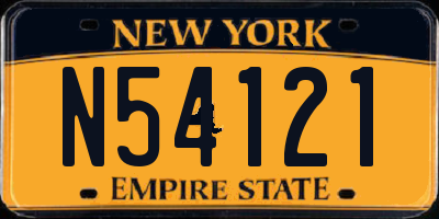 NY license plate N54121