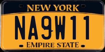 NY license plate NA9W11