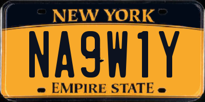 NY license plate NA9W1Y