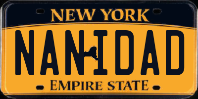 NY license plate NANIDAD