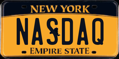 NY license plate NASDAQ