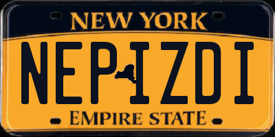 NY license plate NEPIZDI