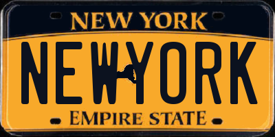 NY license plate NEWYORK