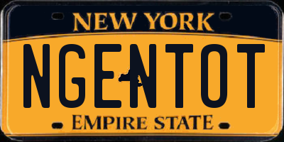 NY license plate NGENTOT