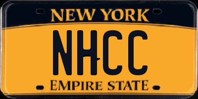 NY license plate NHCC