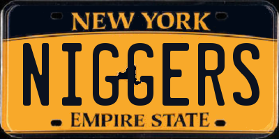 NY license plate NIGGERS