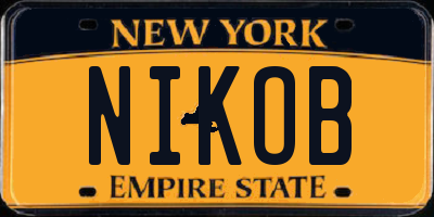 NY license plate NIKOB