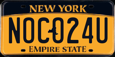 NY license plate NOCO24U