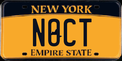 NY license plate NOCT