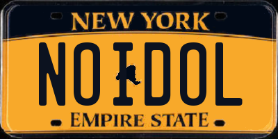 NY license plate NOIDOL