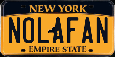 NY license plate NOLAFAN