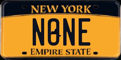 NY license plate NONE