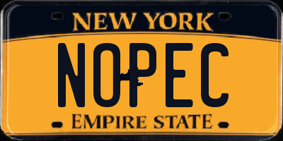 NY license plate NOPEC