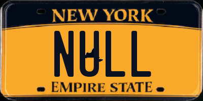 NY license plate NULL