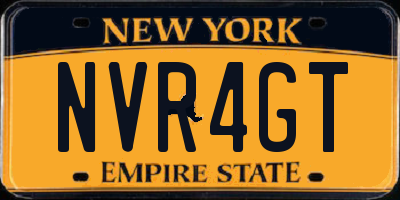 NY license plate NVR4GT