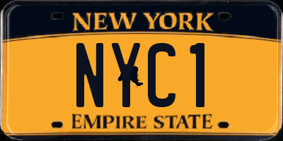 NY license plate NYC1