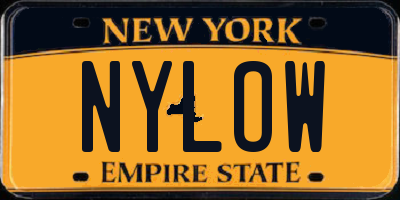 NY license plate NYLOW