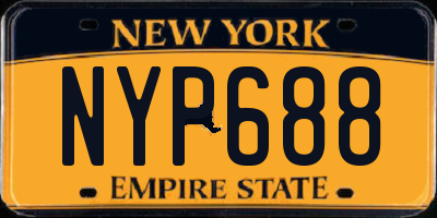 NY license plate NYP688