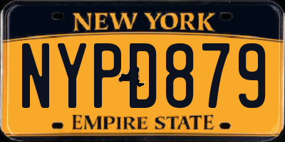 NY license plate NYPD879