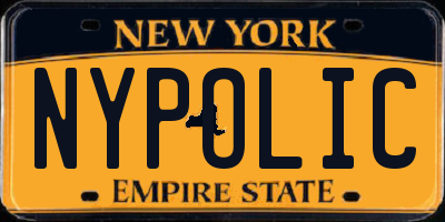 NY license plate NYPOLIC