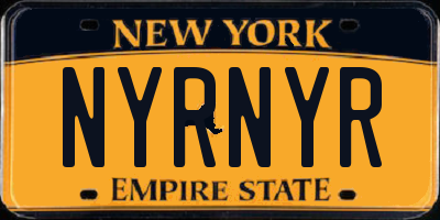 NY license plate NYRNYR