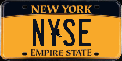 NY license plate NYSE