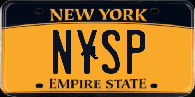 NY license plate NYSP