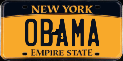 NY license plate OBAMA