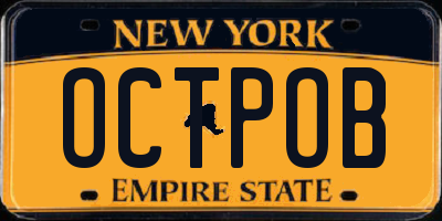 NY license plate OCTPOB