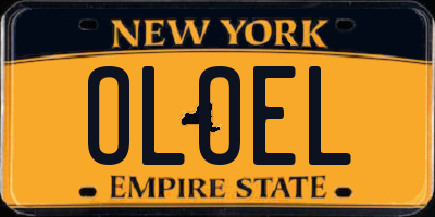 NY license plate OLOEL