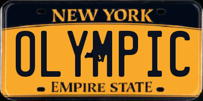 NY license plate OLYMPIC