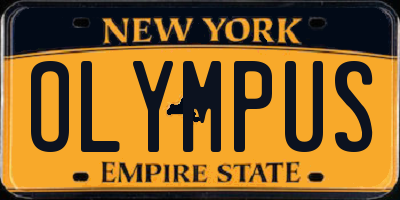 NY license plate OLYMPUS