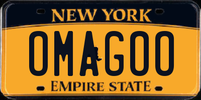 NY license plate OMAGOO