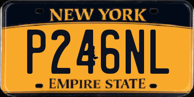 NY license plate P246NL